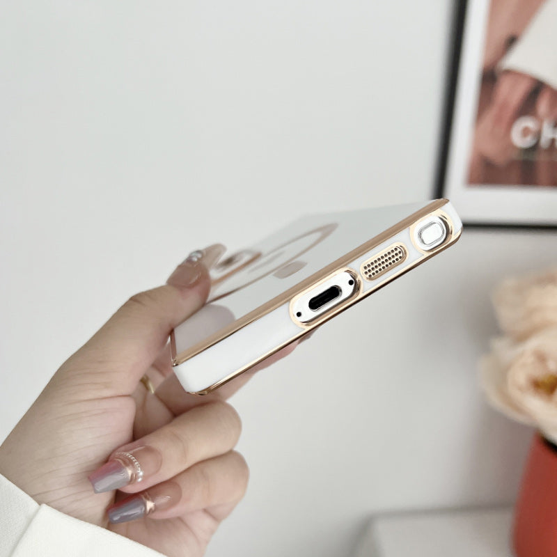 Coque de téléphone magnétique plaquée coeur d'amour pour Samsung