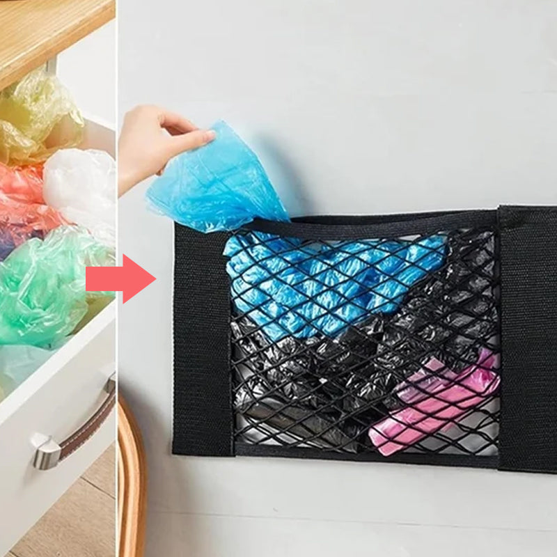 Plastic Bag-opbergnet (met kleefband)