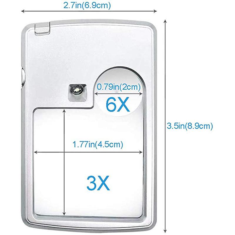 Loupe de type carte LED pour la lecture