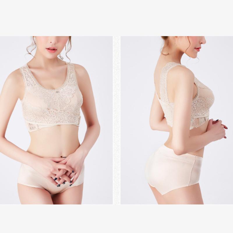 Soutien-gorge en Dentelle sans Armatures à Boucle Latérale