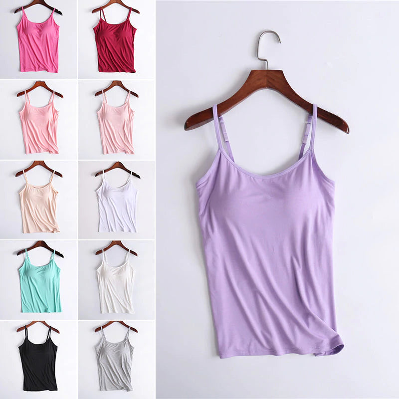 Tanktop met ingebouwde beha