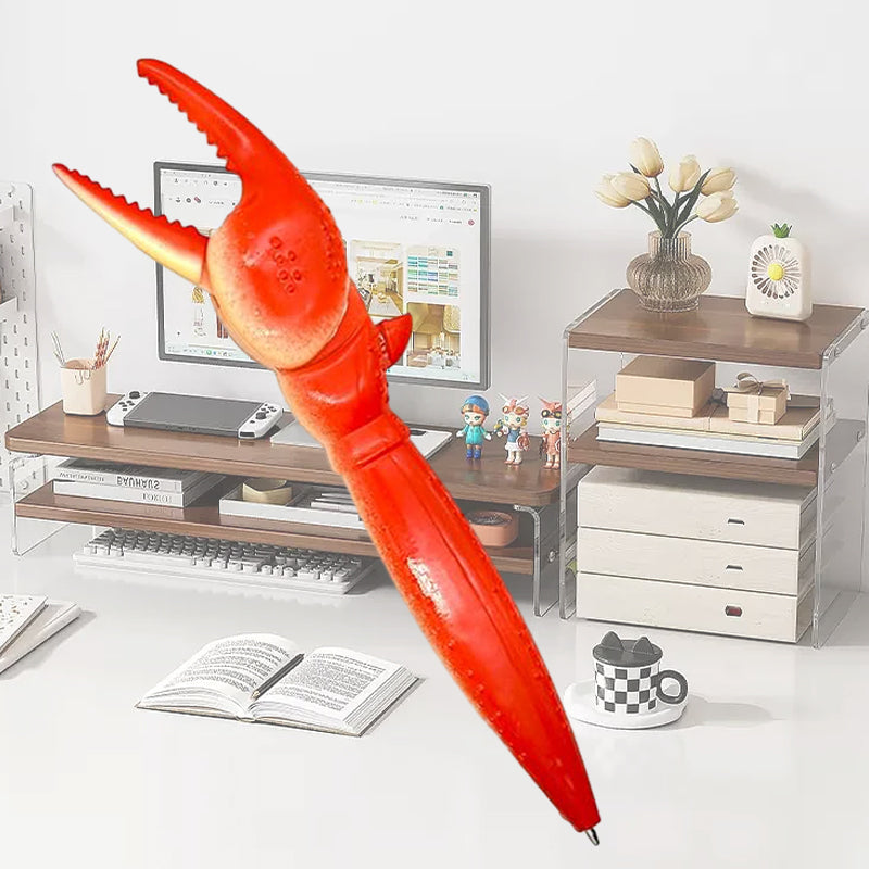 Stylo à bille à pince crabe mignon