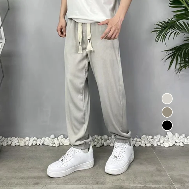 Pantalon ample en soie glacée