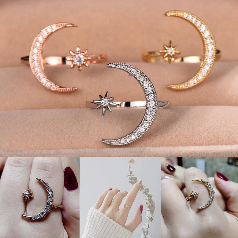 Bague Lune et Étoile