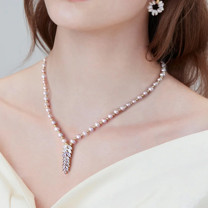 Collier pendentif blé