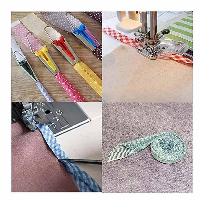 Kit de Outils de Tissu Biais Fabricant Ruban pour Décoratif Bricolage 5 Pièces