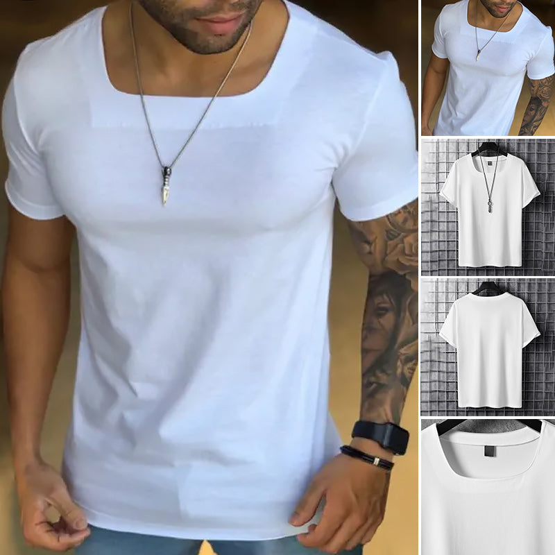 T-shirt respirant de couleur unie pour hommes