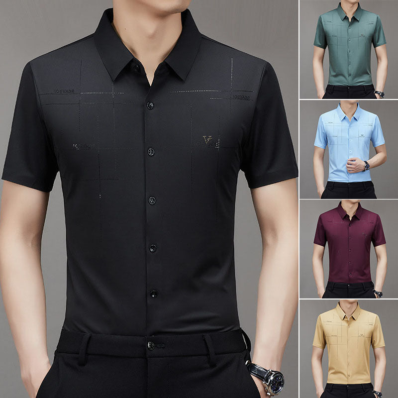 Chemise d'affaires en soie glacée pour hommes