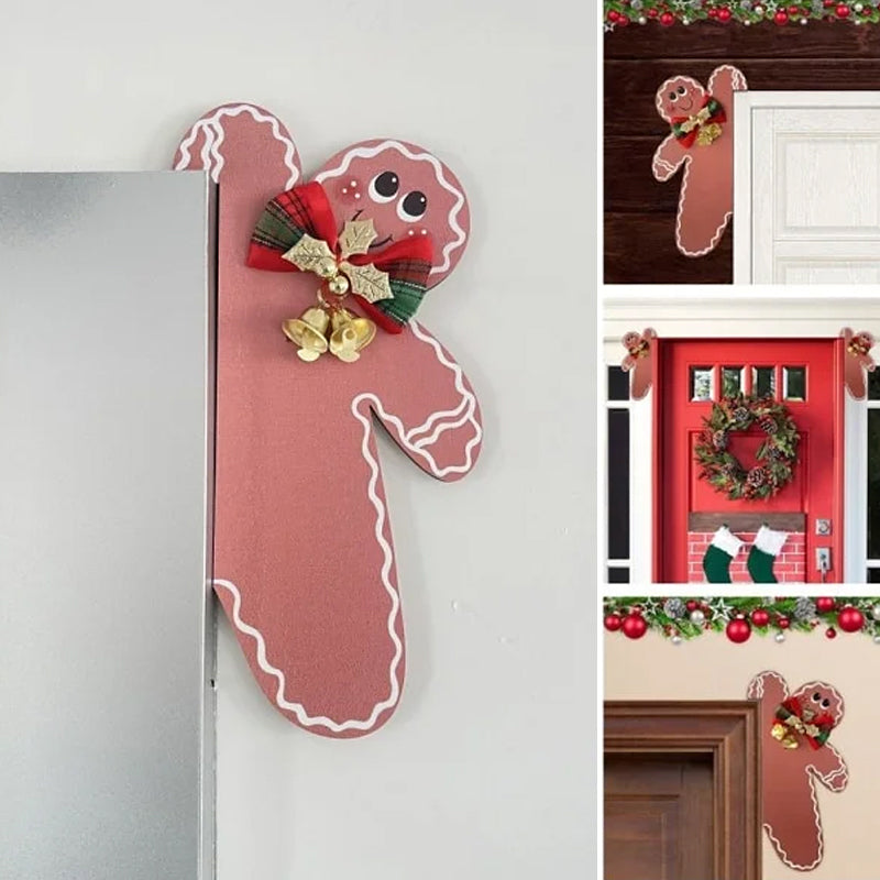 Décoration de cadre de porte bonhomme en pain d'épices
