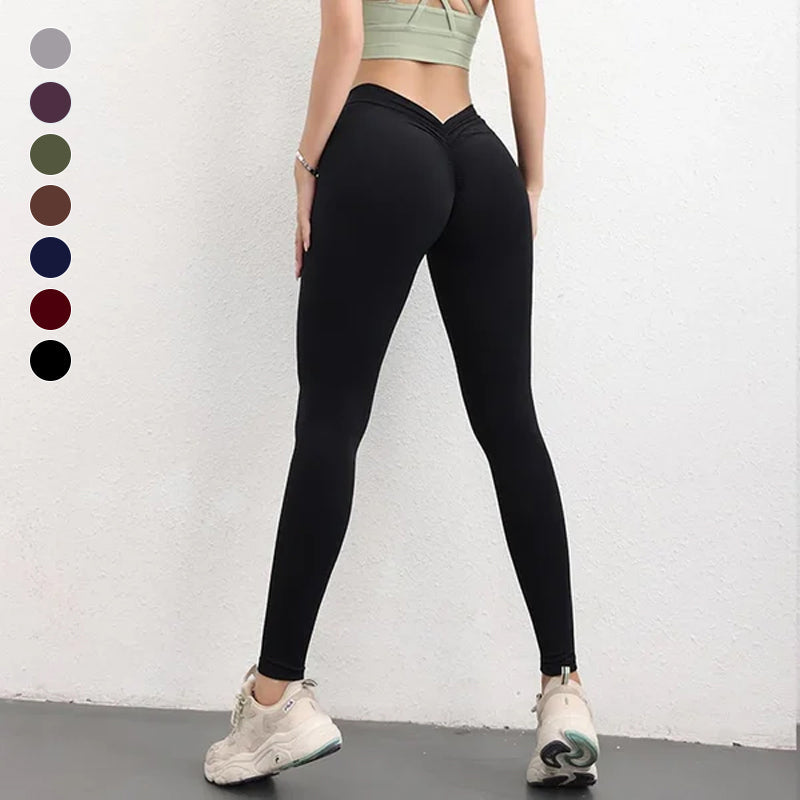 Legging de gym dos en V