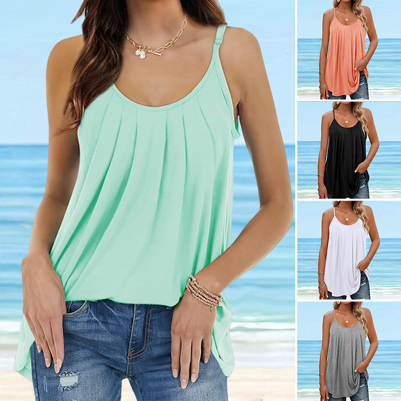 Camisole basique à col rond pour femme