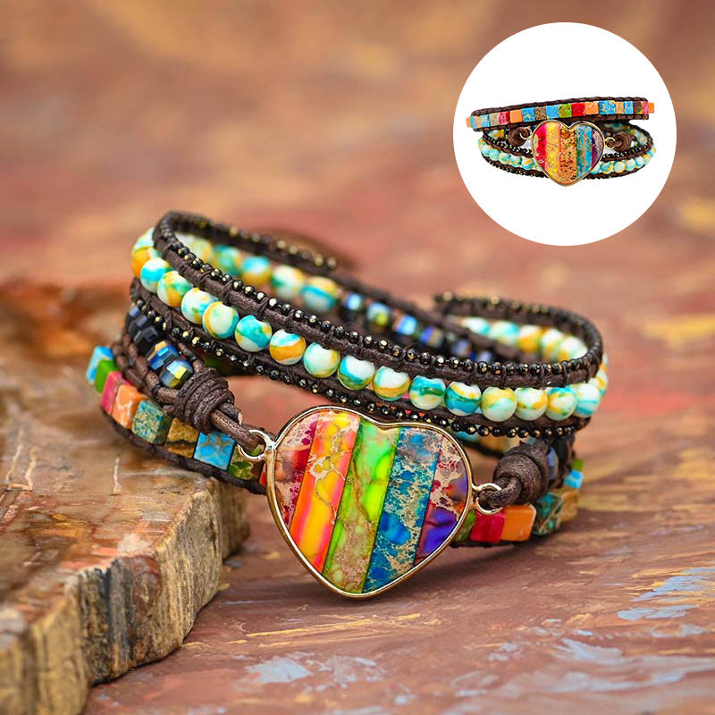 Bracelet enroulé Chakra du cœur spirituel