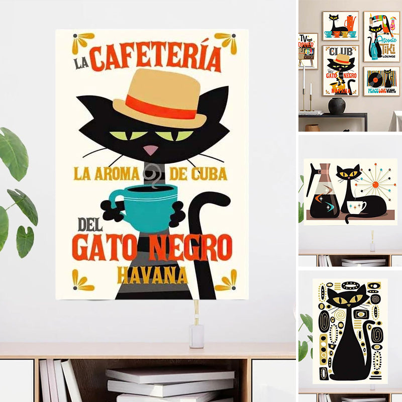 Katten kunstafdruk decoratieschilderij