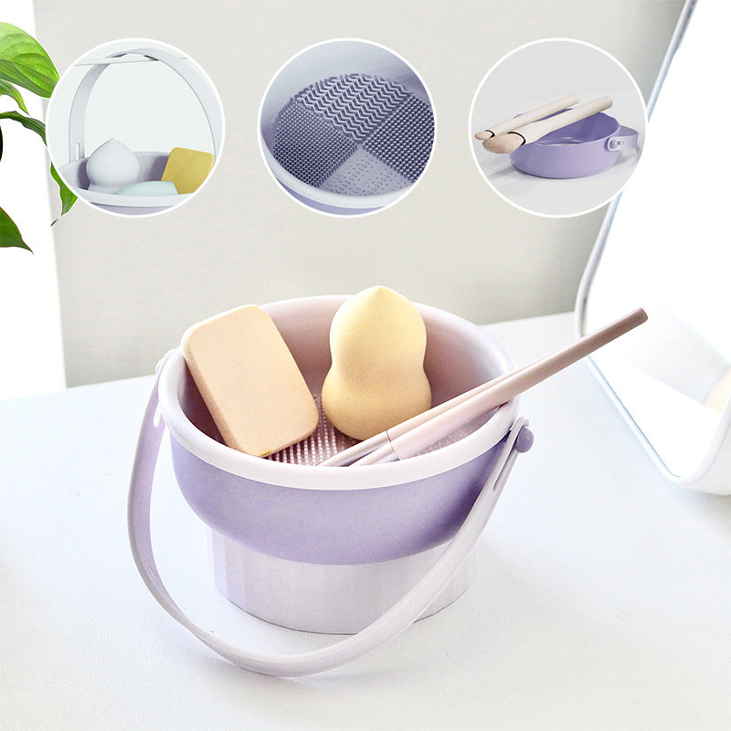 Bol de nettoyage pour pinceaux de maquillage 3 en 1