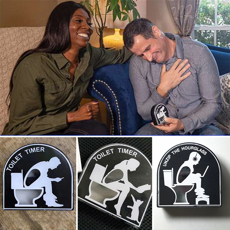 Minuterie de sablier en forme de toilette