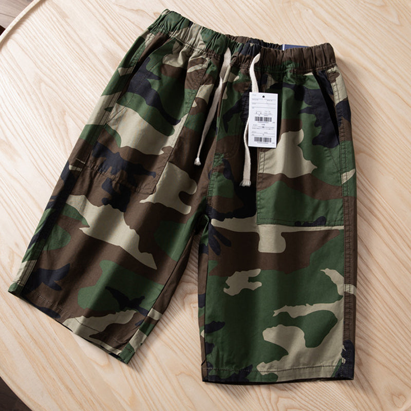 Short à taille élastique avec cordon de serrage pour hommes