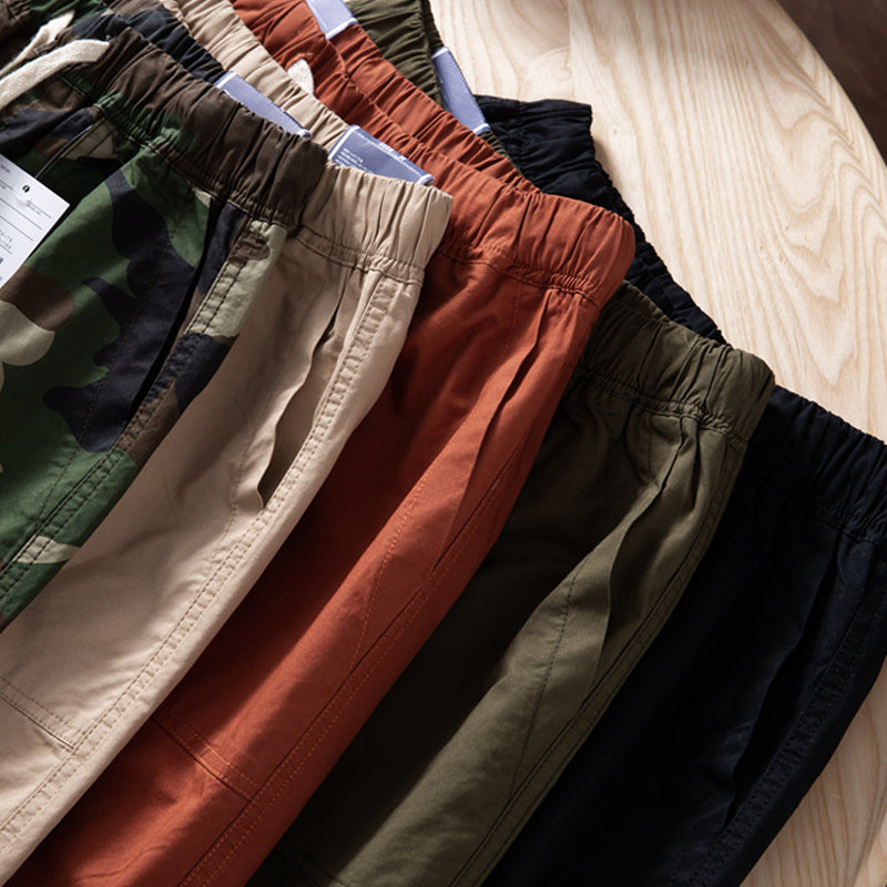 Short à taille élastique avec cordon de serrage pour hommes