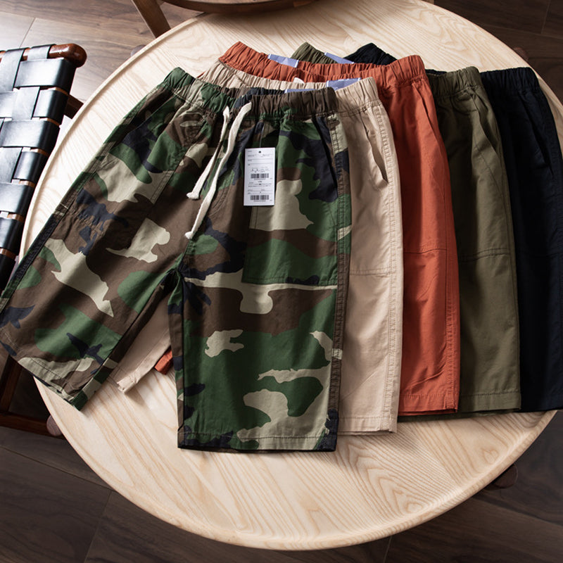 Short à taille élastique avec cordon de serrage pour hommes