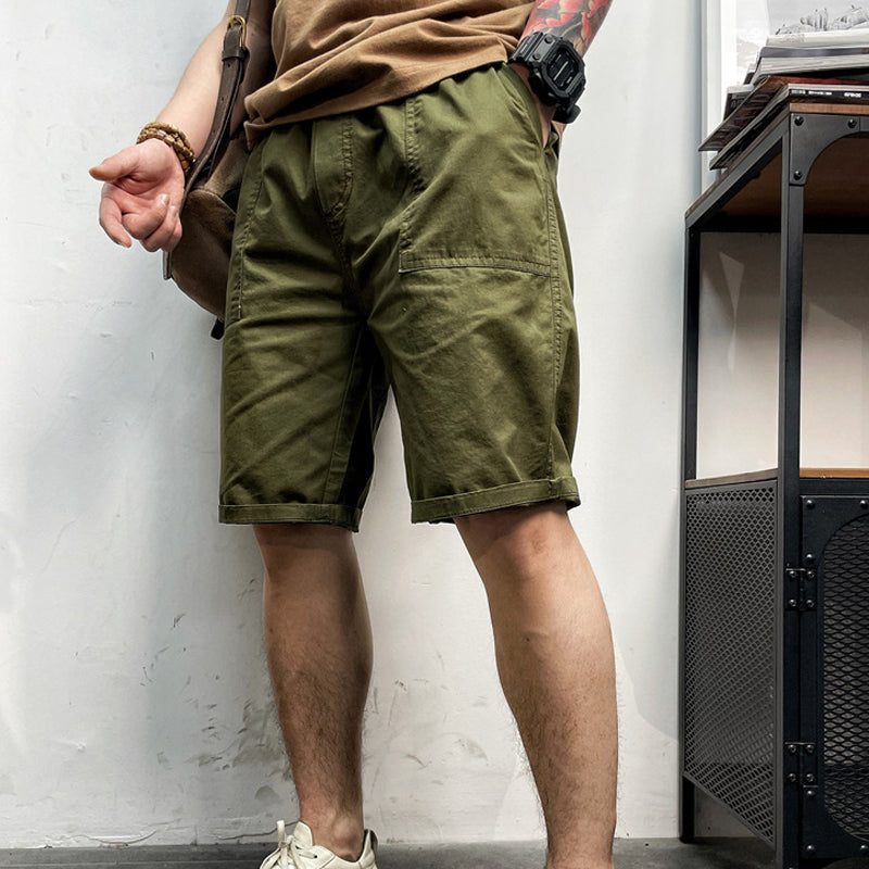 Short à taille élastique avec cordon de serrage pour hommes