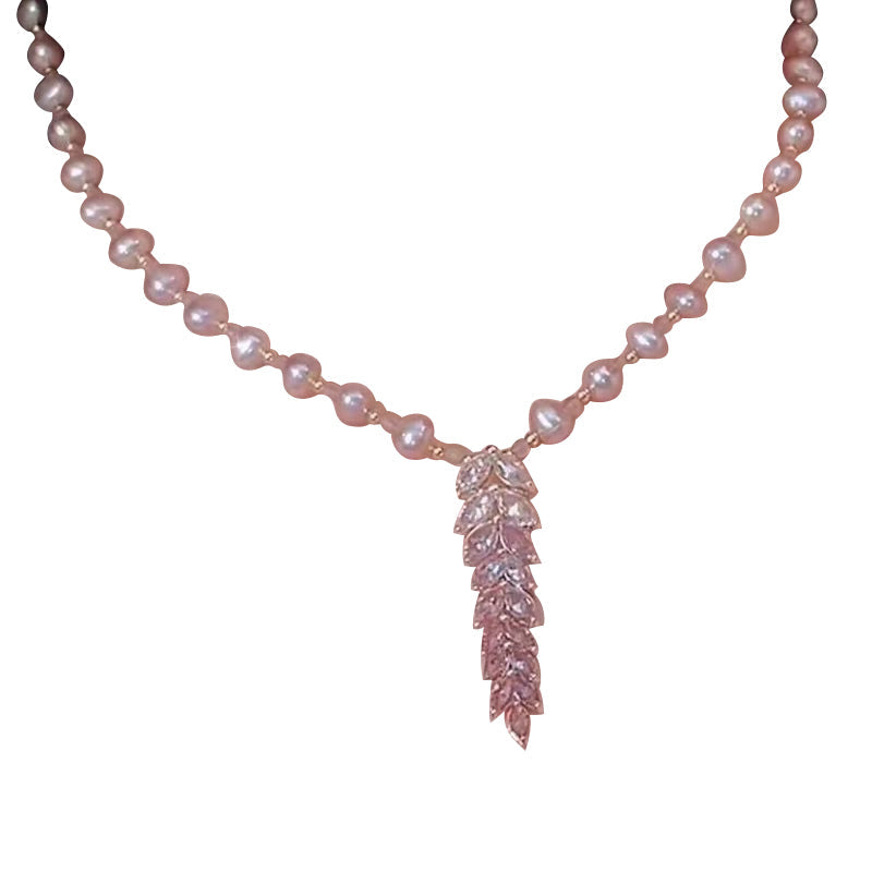 Collier pendentif blé