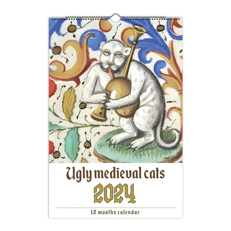 2024 Calendrier des chats médiévaux étranges