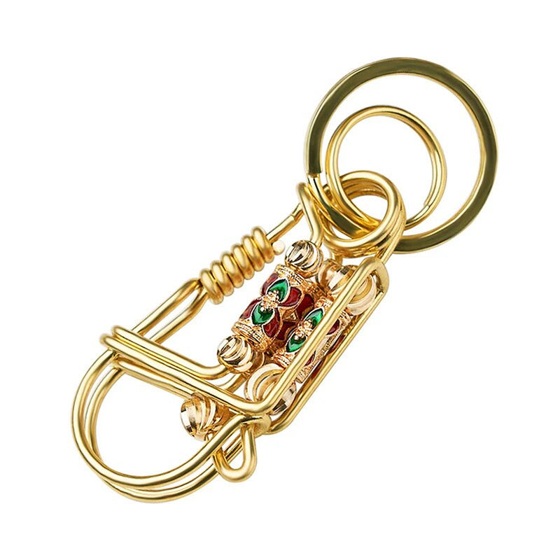 Porte-clés en laiton inoxydable