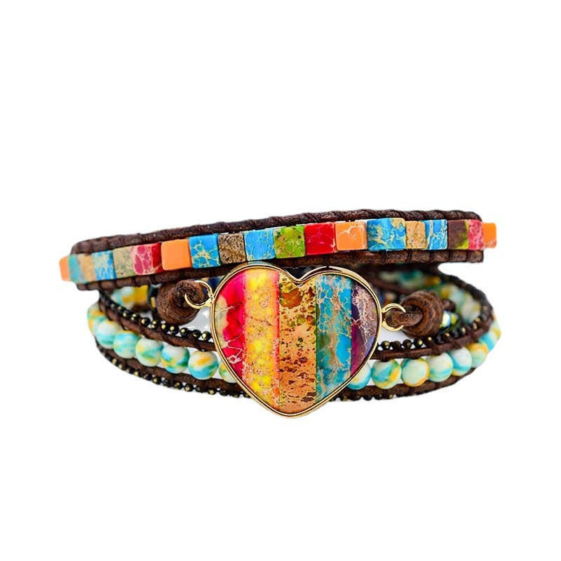 Bracelet enroulé Chakra du cœur spirituel