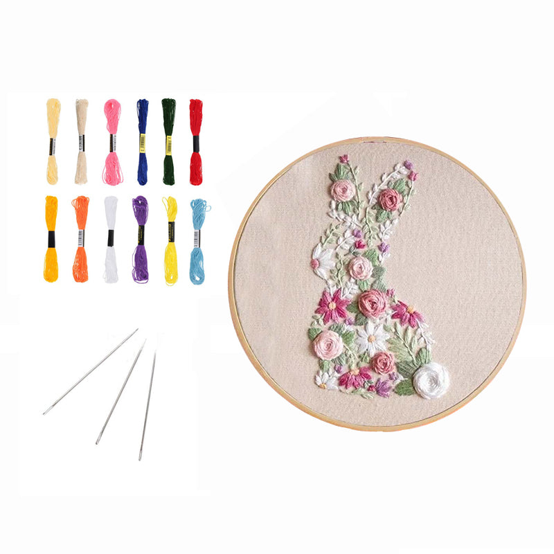 Kit de broderie de Pâques Bunny in Bloom