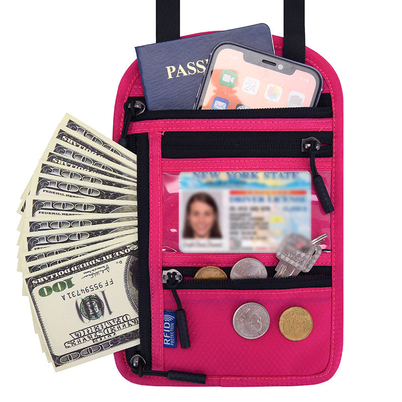 Portefeuille de Voyage Avec Porte-passeport à Blocage RFID