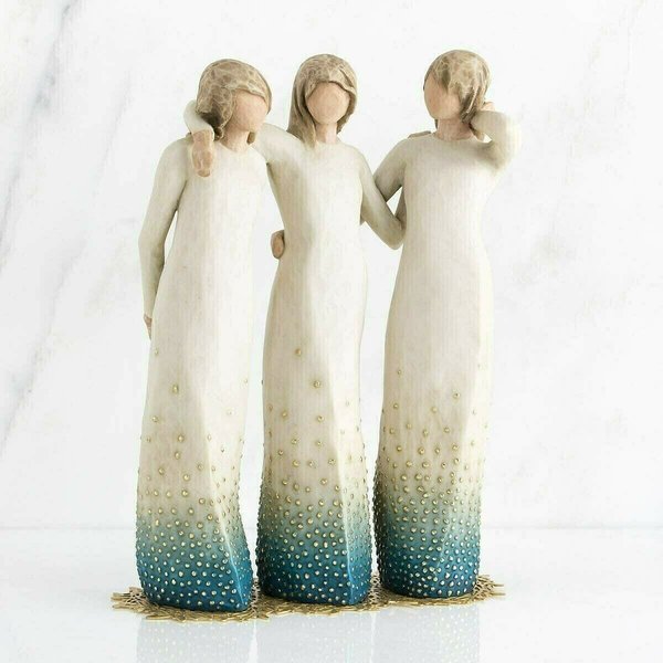 À mes côtés, figurine sculptée peinte à la main