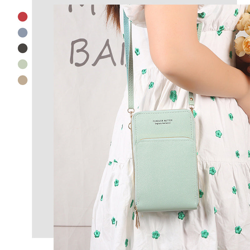 Kleine crossbodytas van leer