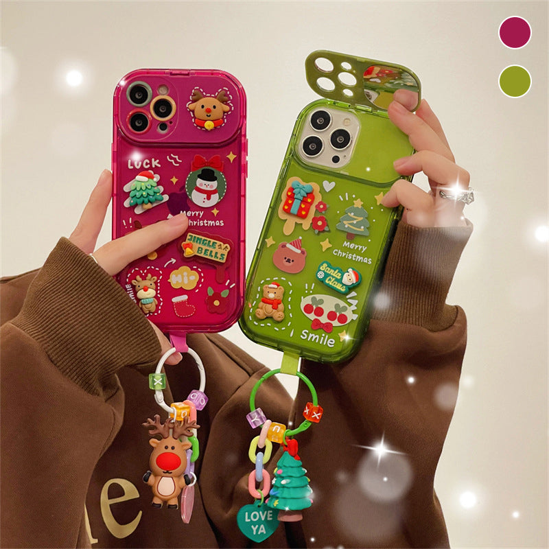 Coque iPhone avec pendentif arbre de Noël et miroir