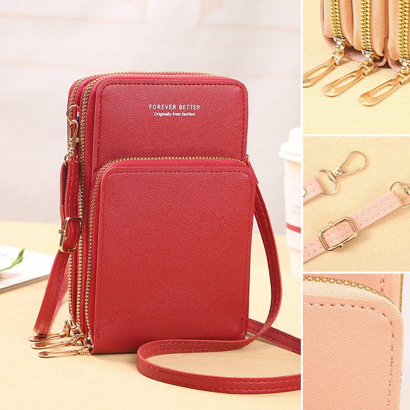 Kleine crossbodytas van leer