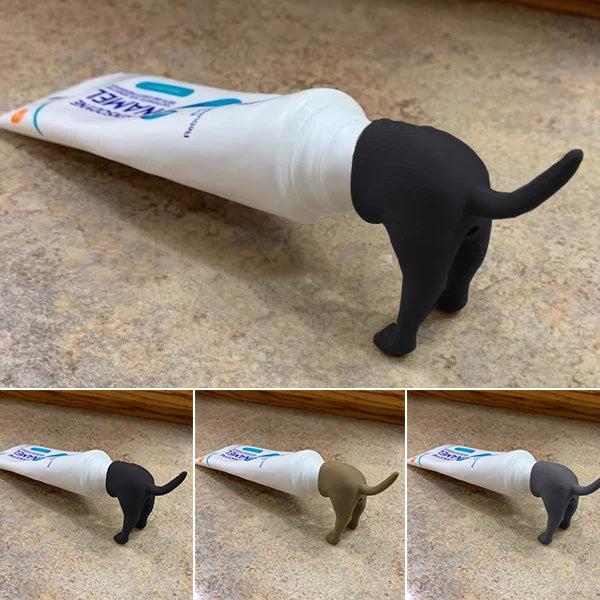 Topper de dentifrice pour fesses de chien qui fait caca