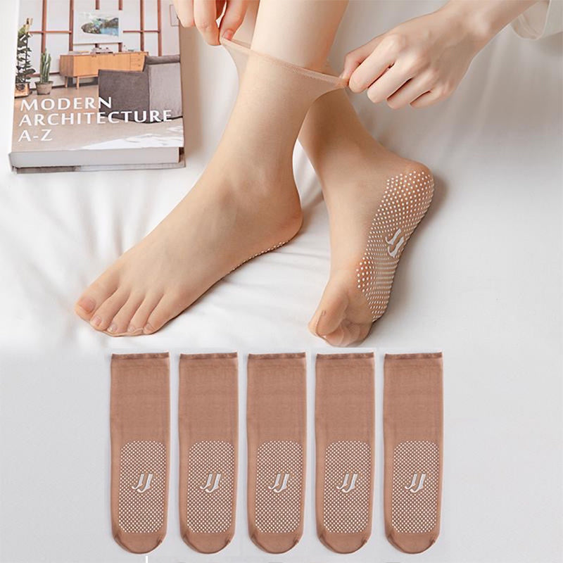 Chaussettes invisibles et antidérapantes en cristal de soie