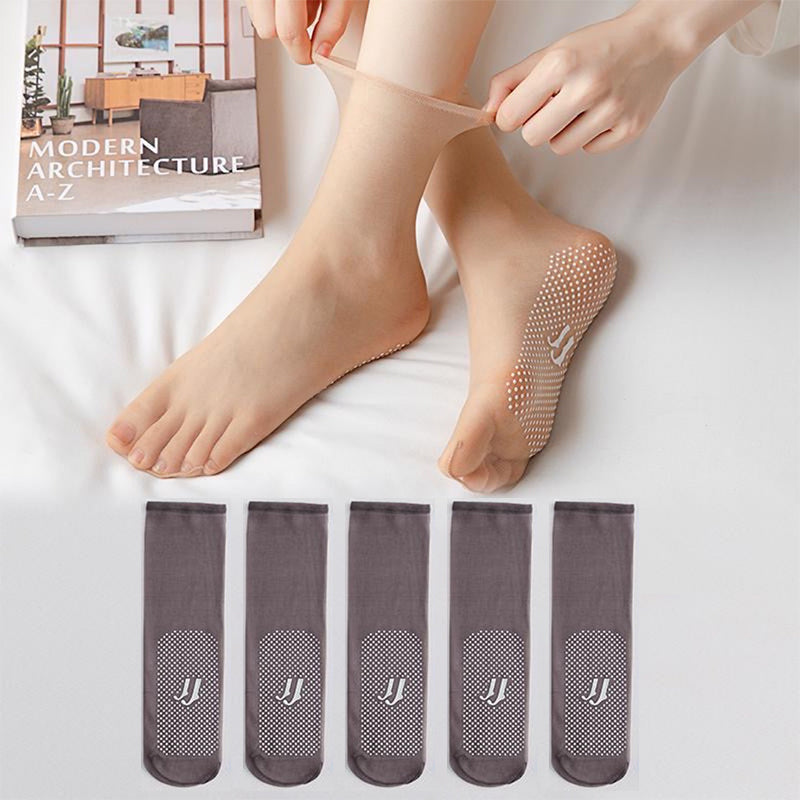 Chaussettes invisibles et antidérapantes en cristal de soie
