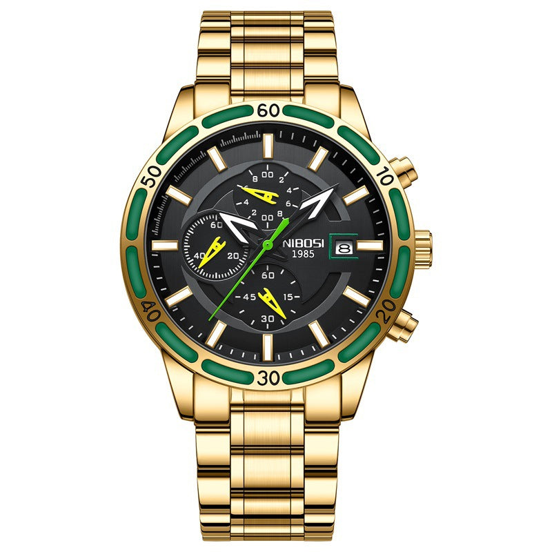Montre à quartz multifonction pour homme