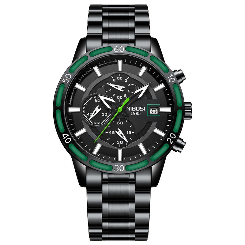 Montre à quartz multifonction pour homme