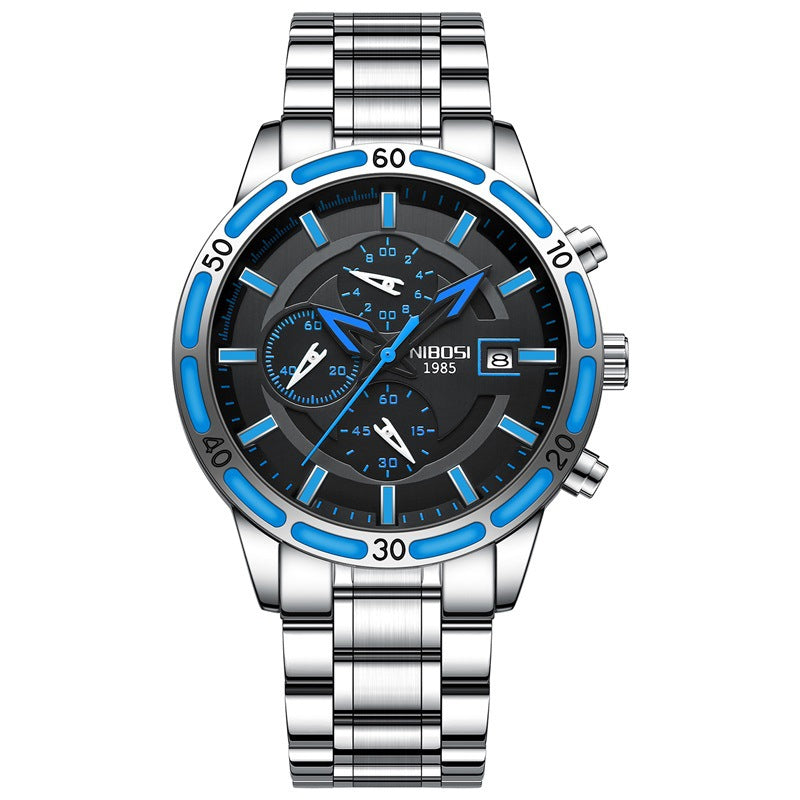 Montre à quartz multifonction pour homme