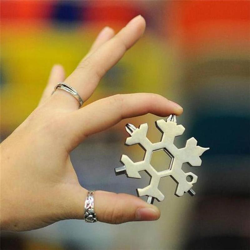 Bequee Outil multifonction flocons de neige en acier inoxydable 18 in 1