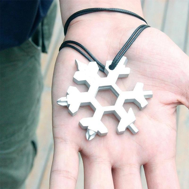 Bequee Outil multifonction flocons de neige en acier inoxydable 18 in 1